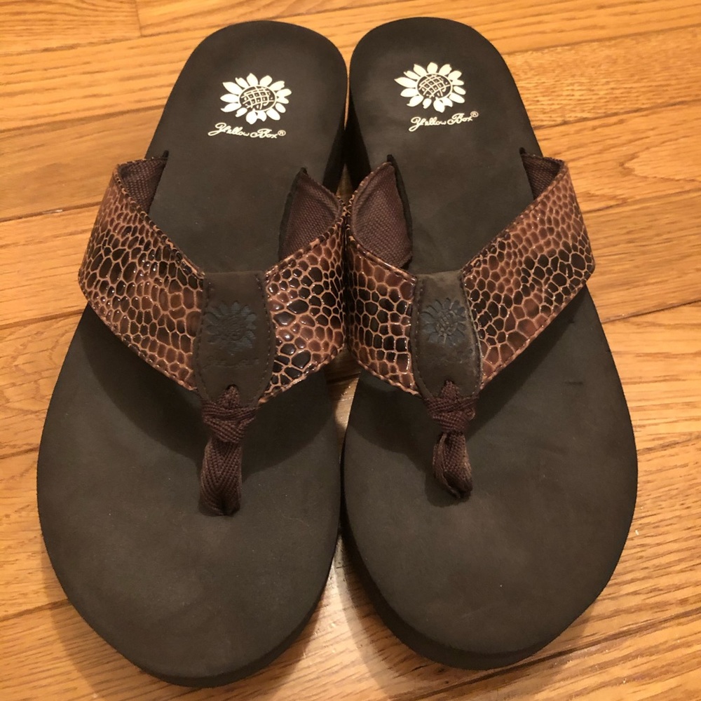 Yellow Box Flip Flops